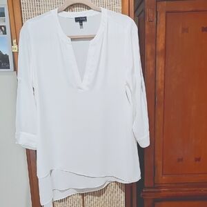 The Limited White Asymmetrical Relaxed Blouse